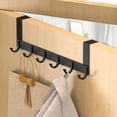 thumbnail image 1 of TIMIFIS Hooks for Hanging Six Hook Door Hook without Punch Door Traceless Door Back Rack Clothes Hanger Clothes Hanger Coat Hook Entrance Storage Rack Hook Up, 1 of 6