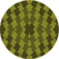 thumbnail image 1 of Ahgly Company Machine Washable Indoor Round Transitional Dark Yellow Green Area Rugs, 6' Round, 1 of 7