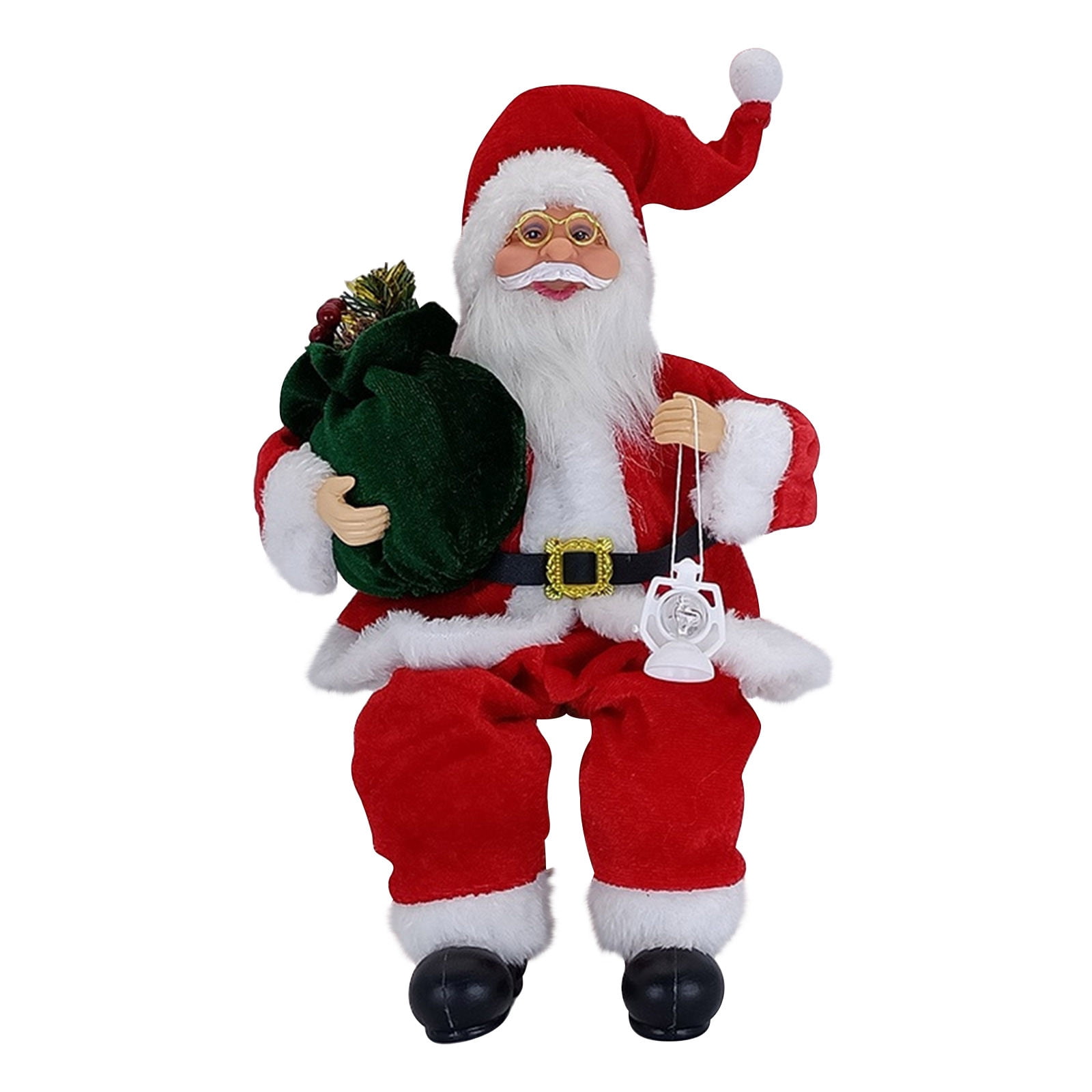 Santa Items yulier Christmas Sitting Santa Claus 14 Inch Cute Santa Claus Figurines ...