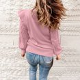 thumbnail image 3 of Babysbule Chandails pour Femmes Grande Taille Nouveautés Femmes Décontracté Mode Uni Chandail à Enfiler Manches Longues Col Rond Hauts Chandail Liquidation Mode pour Femmes, 3 of 6