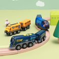 thumbnail image 3 of Battery Operated Locomotive Pay Train Set Fit for Wooden Railway Track Powerful Engine Bullet Electric Train for Boys Girls Gift red Train, 3 of 6