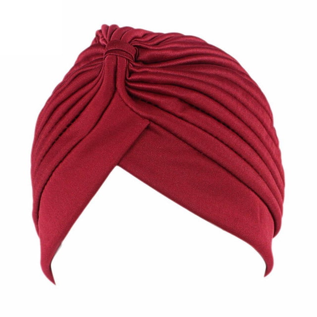 Bonnet Plissé Pré-Noué pour Femmes, Turban de Couverture en Tricot