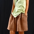 thumbnail image 4 of Plebaso Casual Shorts Womens High Waisted Wide Leg Shorts Loose Solid Color Summer Shorts with Pockets, 4 of 6