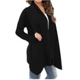 thumbnail image 4 of UPPADA Long Button Down Cardigans for Women Dressy Cardigan Open Front Sweater Open Back Sweatshirts with Pockets Black,XXL, 4 of 6