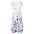 thumbnail image 4 of DPTALR Robe Élégante à Imprimé pour Femmes à Manches Courtes, Col Rond, Décontractée, Fête, Quotidien, 4 of 7