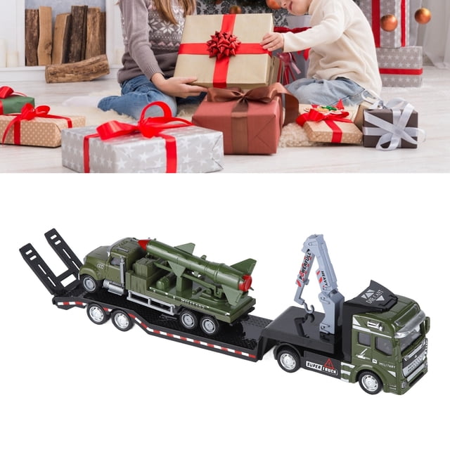 Trailer Car Toy, 1:50 Tow Truck Toy Pull Back Imagination Patience Development High Simulation For Home For Children