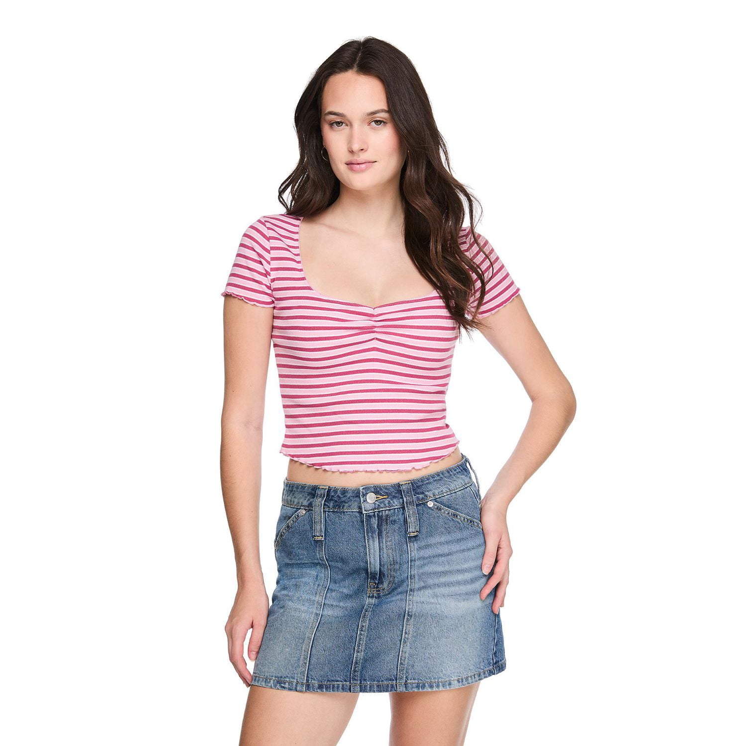 T-shirt rayé No Boundaries pour femmes