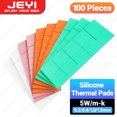 thumbnail image 1 of 100-Pack Thermal Conductive Silicone Pads, M.2 SSD NVMe NGFF Thermal Pad for PC Laptop Heatsink/GPU/CPU/LED Graphics Card 100-Pack, 1 of 5