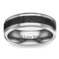 thumbnail image 3 of Men's Tungsten Ring with Carbon Fiber Inlay, 3 of 4