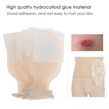 10pcs Ostomy Bag, One-piece System Drainable Pouch Colostomy Bag Ostomy Supplies