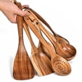 thumbnail image 4 of Non-Stick Teakwood Wooden Spatula Spoon Household Kitchen Utensils Kitchenware, 4 of 9