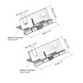 thumbnail image 2 of Unique Bargains Spring Loaded Hinges, 1.5' 2' 304 Stainless Steel Self Closing Hinge for Cabinet 1 Set, 2 of 5