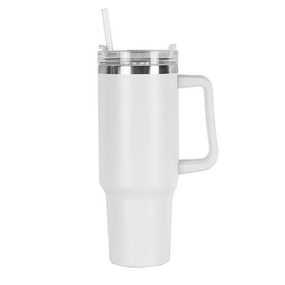 40 oz Tumbler Straw Lid Insulated Stainless Steel Water Bottle Coffee Mug Travel