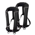 thumbnail image 1 of FLOATTOP Adult Universal Size 2pcs Black Inflatable Life Jacket with 33gram co2 Cylinder, 1 of 4