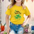 thumbnail image 2 of FhsagQ The 7th Of July Fille Enfant Pâques Mignonne Saint Pat Col Rond Manches Courtes Tee Été Décontracté T-Shirt Petite Fille The 7th Of July T-Shirts Taille 6/7 Jaune 12-13 Ans, 2 of 4