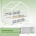 thumbnail image 3 of Costway Lit Cabane Format Simple Cadre de Lit Plateforme en Bois avec Toit et 14 Cubes de Rangement Blanc, 3 of 10
