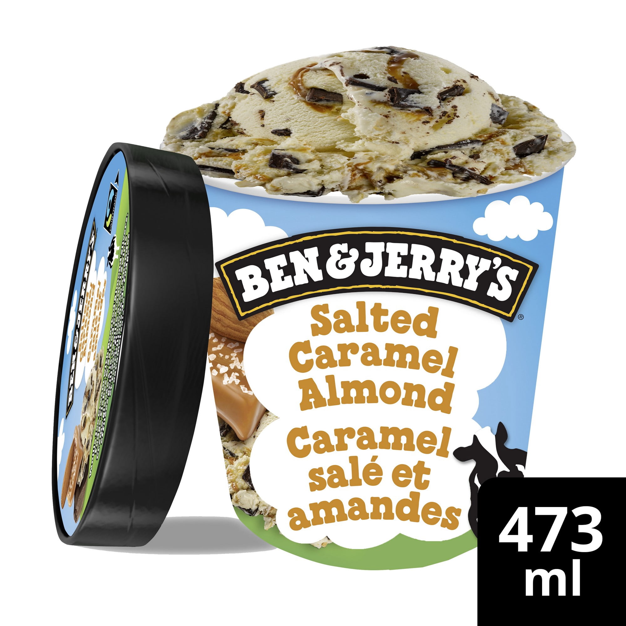 Ben & Jerry's Crème Glacée Caramel Salé et Amandes 473 ml