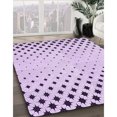 thumbnail image 3 of Ahgly Tapis Rond Lavable en Machine Intérieur Transitionnel Lilas Violet Riche, 3 Pieds Rond, 3 of 7