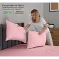 thumbnail image 3 of RUVANTI 100% Cotton Queen Sheets, Percale Queen Sheet Set, Bridal Rose, 3 of 5