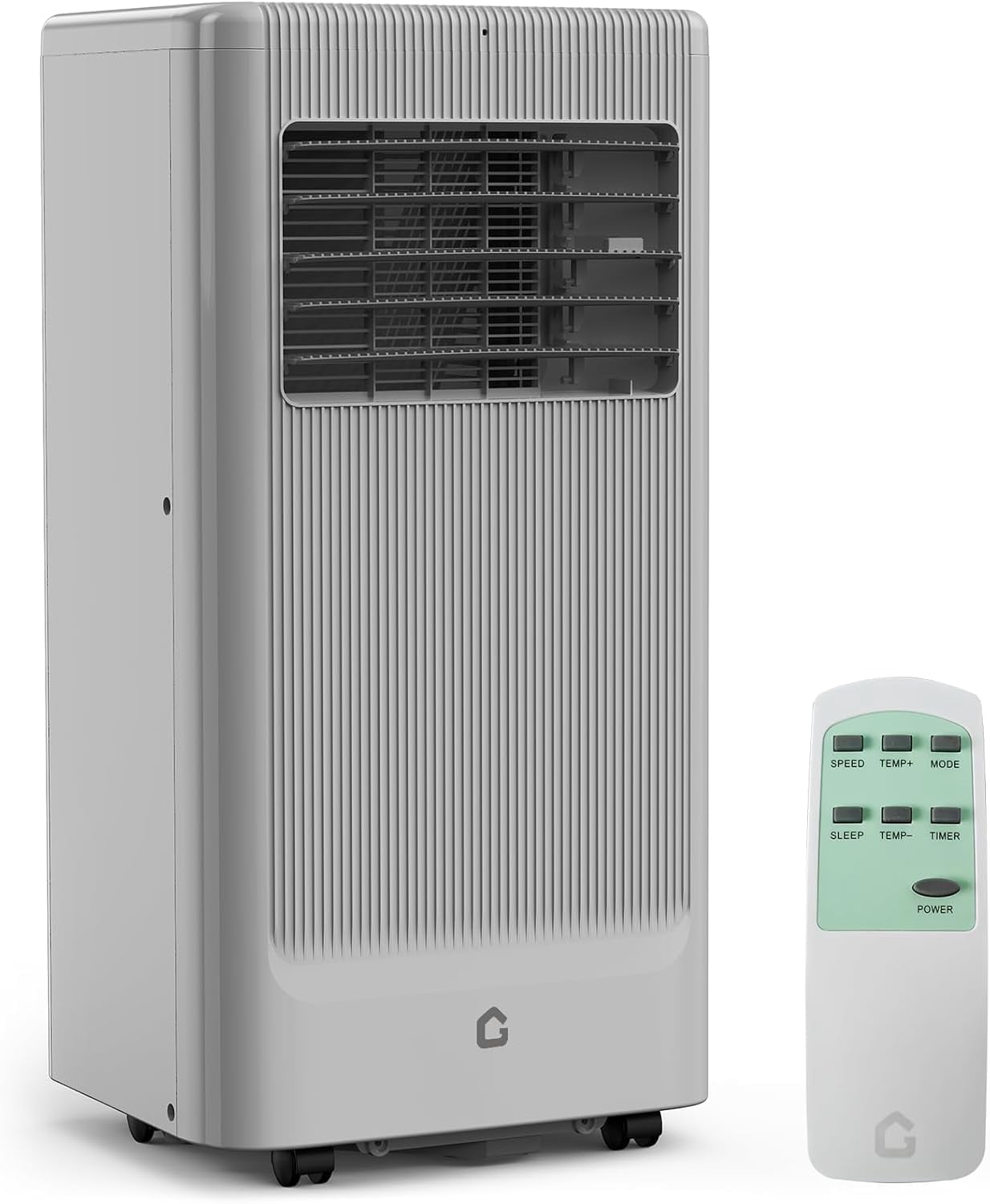 Gaderth 10000 BTU Portable Air Conditioner, 3 In 1 Portable AC Unit With Cool Dry Fan Modes, Low Noise 24H Timer Remote, Room Air Conditioner For Bedroom Office Up To 42 m² (450 Sq Ft), Gray