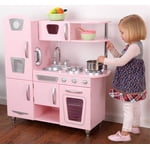 KidKraft Pink Vintage Kitchen Kids Pretend Play Set and Accessories | 53179