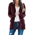 thumbnail image 2 of Pisexur Womens Cardigan Sweaters Kimono Open Front Long Sleeve Cardigans Oversized Slouchy Shawl Wrap Chunky Cable Knit Sweater Coats, 2 of 9