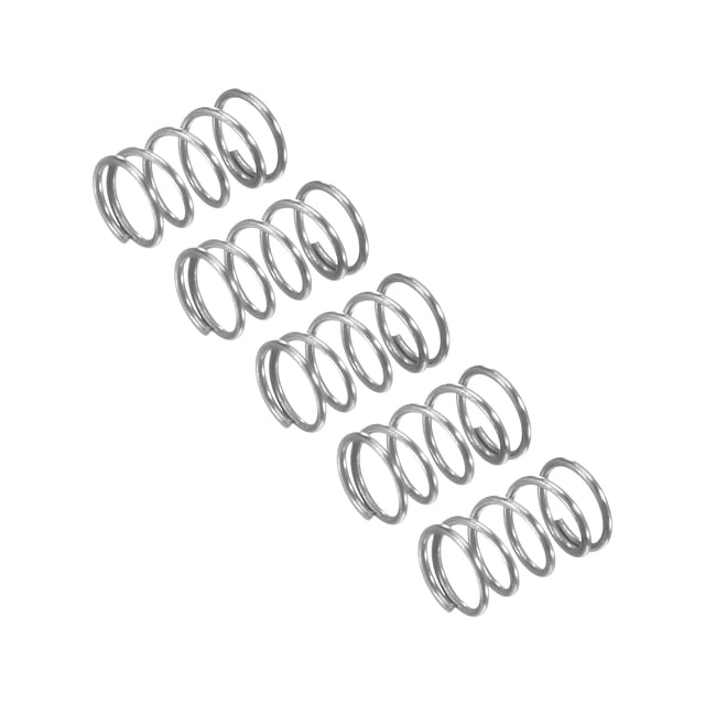 Unique Bargains Ressort de Compression, Lot de 5 en Acier Inoxydable 304, Diamètre 3 mm, Fil 0,3 mm, Longueur 5 mm