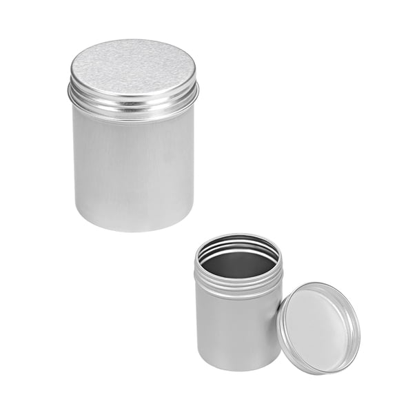 Unique Bargains 2.7 oz Ronde Bidons en Aluminium Boîte de Couvercle Métallique de Vis Supérieure Conteneurs 80ml, 1pcs