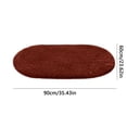 thumbnail image 2 of Maplenight Oval Bathroom Rugs Non Slip Washable 35x24in Soft Absorbent Bath Rugs Quick Dry Anti Mold Shower Rug for Bathroom Floor Tub and Shower Coffee, 2 of 6