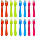 thumbnail image 1 of czcpp-Jawbush 16 Pcs Fourchettes en Plastique pour Enfants, Ensemble de Couverts Réutilisables pour Adultes, Ustensiles pour Enfants Faciles à Saisir avec Couleurs Vives, Sans BPA Lavable au Lave-Vaisselle, 1 of 4