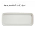 thumbnail image 1 of Indoor Outdoor Flower Pot Plant Saucer Drip Trays Resin Rectangle Plate, 1 of 8