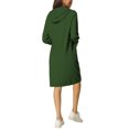 thumbnail image 3 of INSPIRE CHIC Chandail Molletonné Décontracté pour Femme à Enfiler, Manches Longues, Robe Midi à Capuche avec Poches, m Vert Armée, 3 of 7