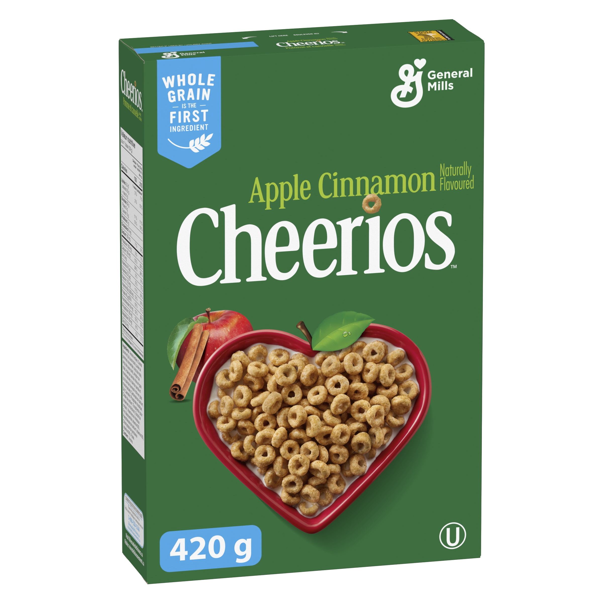Apple Cinnamon Cheerios Breakfast Cereal, Whole Grains, 420 g