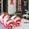 thumbnail image 3 of REZUOFI 4 Pcs Christmas Inflatable Decorations Outdoor PVC Ball with Pump for Yard Porch Holiday Decor Weather-Resistant Festive 60CM, 3 of 9