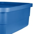 thumbnail image 4 of Rubbermaid Roughneck Tote 10 Gal Storage Container, Heritage Blue (6 Pack), 4 of 7