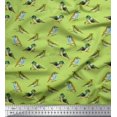 thumbnail image 1 of Soimoi Poly Georgette Fabric Flycathcer Bird Fabric Prints By Yard 52 Inch Wide, 1 of 5