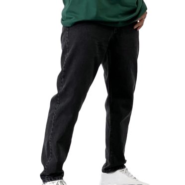EQWLJWE Summer Saving Clearance! Pantalon Décontracté pour Homme d'Automne en Denim de Coton, Jambe Grand et Coupe Ample, Pantalon en Jean Uni, Pantalon de Travail Extérieur pour Homme