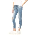 thumbnail image 2 of Cover Girl Taille Haute Mignonne Déchiré Patché Réparation Bleu Skinny Juniors, Déchiré à Part 9, 2 of 10