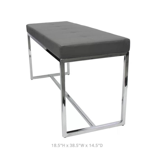 Banc avec structure en métal avec siège en PU