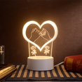 thumbnail image 2 of MesaSe Valenties Day Veilleuse 3D Créative Nouveauté LED Décorative Cadeau Lampe de Table, 2 of 10