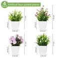 thumbnail image 2 of Semfri 4Pack Mini Simulation Potted Plants Fake Plants with Flower Pot Artificial Greenery for Indoor Home Office Bathroom Farmhouse Decoration, 2 of 9