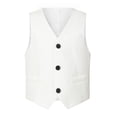 thumbnail image 1 of Sunnyoo Gilet de Costume Formel pour Garçon, Gilet de Robe Uni Sans Manches à Boutons, 1 of 2