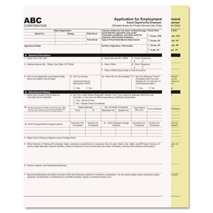 PM Company 59101 Papier numérique sans carbone 8-1/2 x 11 Blanc/Canaire collé en deux parties 2500 Ensembles