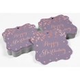 thumbnail image 4 of Inkdotpot Real Rose Gold Foil Happy Birthday Tags Favor Bracket Shape Hang Pack Of 50 Paper Tags, 4 of 6