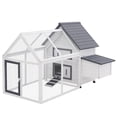 thumbnail image 1 of PawHut Chicken Coop Rabbit Hutch with Nest Box, Ramp, 65", 1 of 10