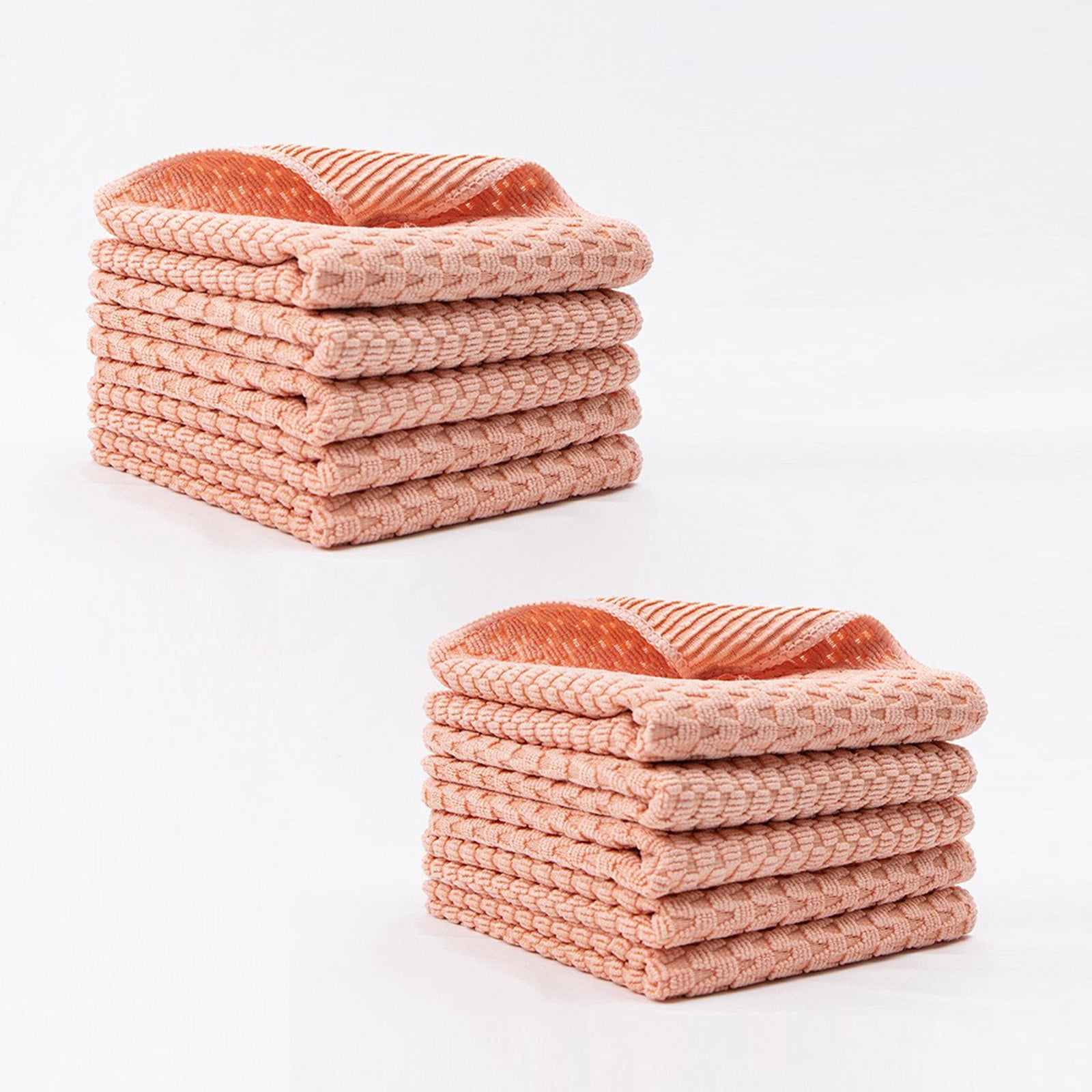 PRETXORVE 10 Pack Pinstripe Cleaning Wipes Household Multifunctional Kitchen Thick Towel Wipe Table Dishwashing Dishcloth Microfibre Cleaning Towel