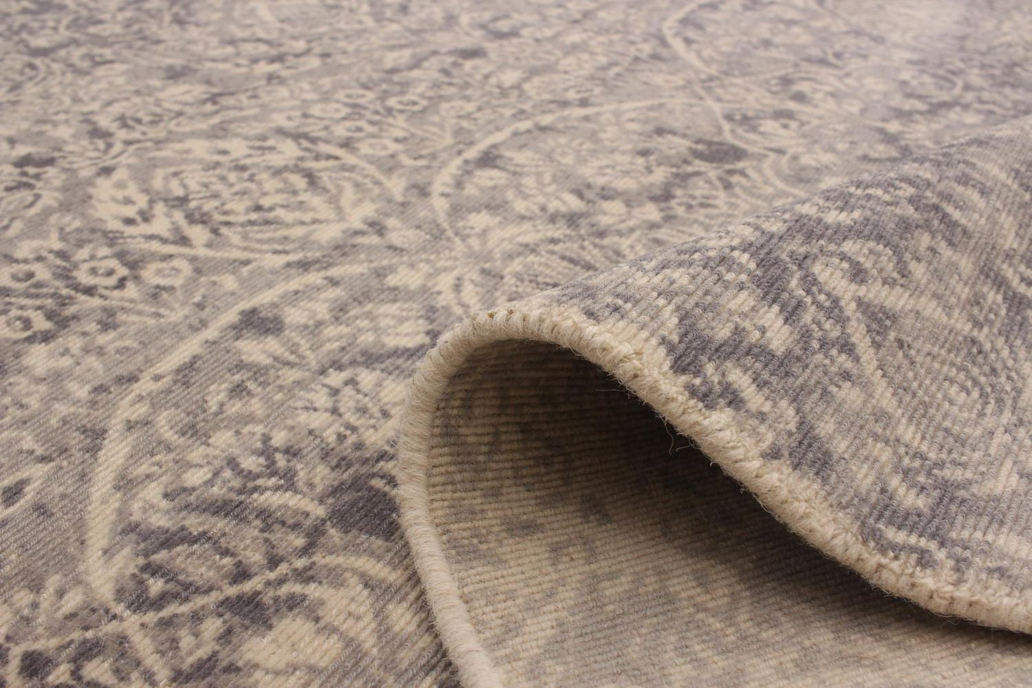 ECARPETGALLERY 5'2" x 7'6" Transitional Galleria Hand-knotted Area Rug for Living Room, Dining Room and Bedroom in Ivory