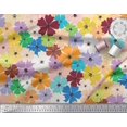 thumbnail image 2 of Soimoi Rayon Fabric Artistic Flower Print Sewing Fabric Yard 42 Inch Wide, 2 of 3