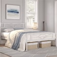 thumbnail image 1 of Yaheetech Metal Platform Bed with Cloud-inspired Design, Full, White, 1 of 7