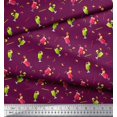 thumbnail image 3 of Soimoi Polyester Crepe Fabric Straw & Juice Beverages Print Fabric by The Yard 42 Inch Wide, 3 of 3
